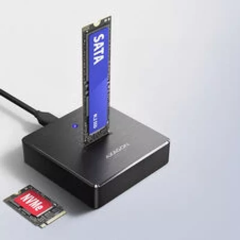 AXAGON ADSA-M2C11 Estação de acoplamento USB-C 10Gbps para um SSD M.2 NVMe ou SATA