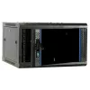 DSIT Armário de servidor de parede 6U com porta de vidro, 600 x 600 x 368 mm, preto
