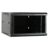 DSIT Armário de servidor de parede 6U com porta de vidro, 600 x 600 x 368 mm, preto