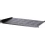 Prateleira fixa DSIT DS-FH1U250 1U para armários de parede de 450 mm de profundidade, 250 mm de profundidade, carga 25 kg, preto