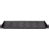 Prateleira fixa DSIT DS-FH1U250 1U para armários de parede de 450 mm de profundidade, 250 mm de profundidade, carga 25 kg, preto