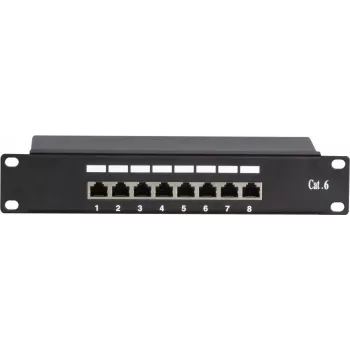 Patch panel FTP CAT6 de 8 portas para 10