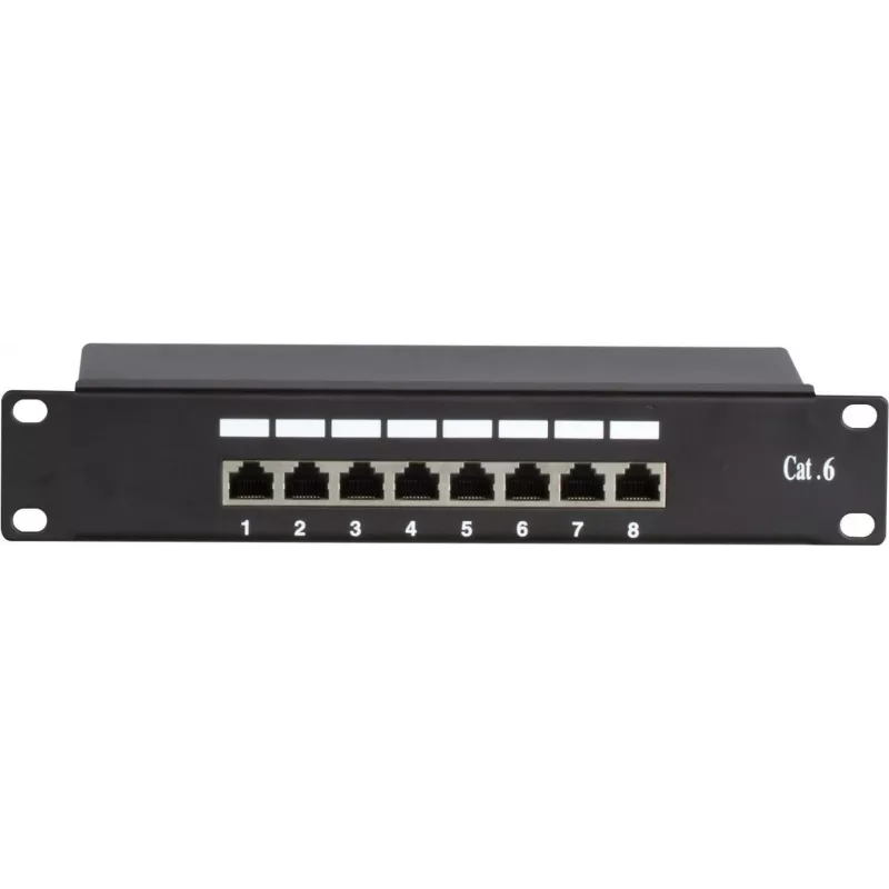 Patch panel FTP CAT6 de 8 portas para 10