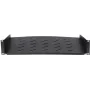 Prateleira fixa DSIT DS-FH2U400 2U para armários de parede de 600 mm de profundidade, 400 mm de profundidade, preto