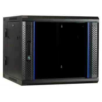 Armário de servidor reversível de montagem na parede DSIT DS6609-DOUBLE com porta de vidro, 600 mm de largura
