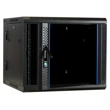 Armário de servidor reversível de montagem na parede DSIT DS6609-DOUBLE com porta de vidro, 600 mm de largura