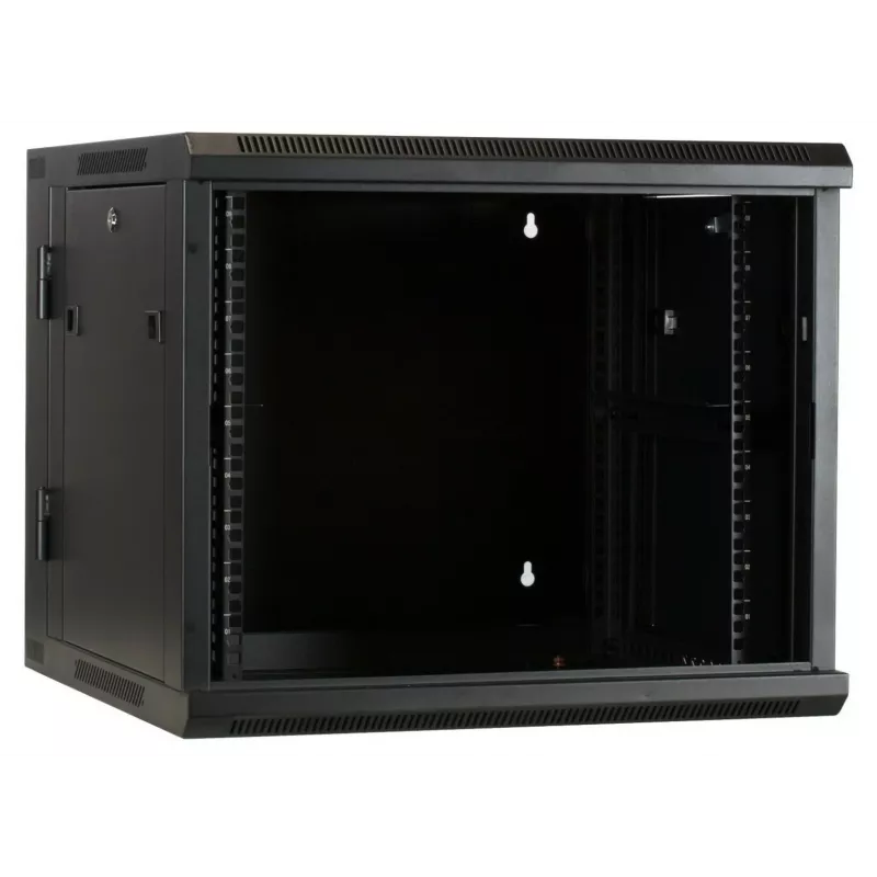 Armário de servidor reversível de montagem na parede DSIT DS6609-DOUBLE com porta de vidro, 600 mm de largura