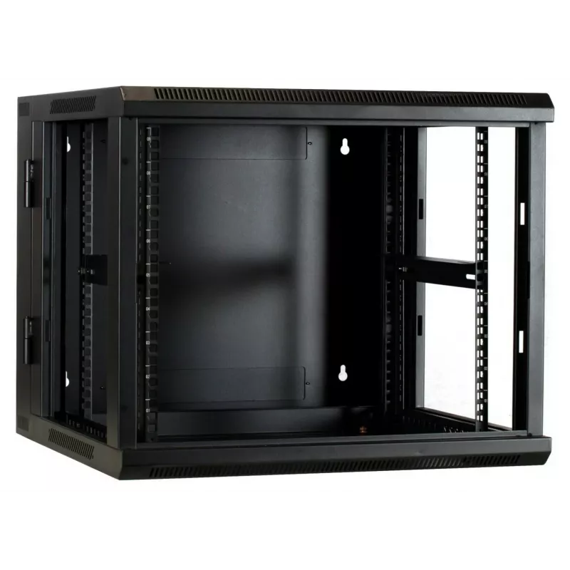 Armário de servidor reversível de montagem na parede DSIT DS6609-DOUBLE com porta de vidro, 600 mm de largura