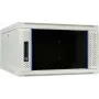 DSIT Armário de servidor de parede 6U com porta de vidro, branco, 600x600x368 mm