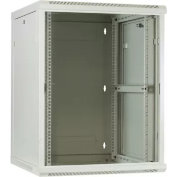 DSIT Armário de servidor de parede 6U com porta de vidro, branco, 600x600x368 mm