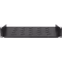 DSIT Prateleira fixa 2U para armários de parede de 450 mm de profundidade, 350 mm de profundidade, preto