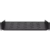 DSIT Prateleira fixa 2U para armários de parede de 450 mm de profundidade, 350 mm de profundidade, preto