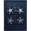 DSIT DS-FT80 Unidade de arrefecimento de rack de servidor com 4 ventoinhas e termostato para armários de 800 mm de profundidade, 1U, 230V, preto