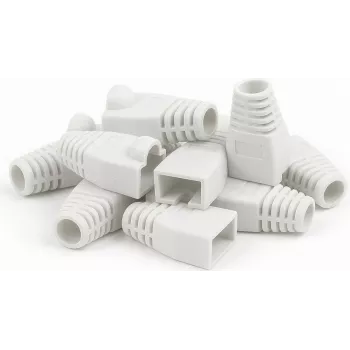 DSIT DANICOM Baínha de cabo RJ45 branca - 10 peças (DC-RJ45-BOOT-WHITE-10PCE)