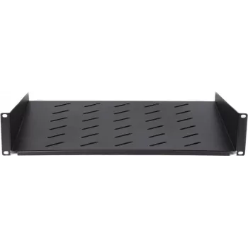 DSIT DS-FH2U450 Prateleira fixa 2U para armários de parede de 600 mm de profundidade, 450 mm de profundidade, preto