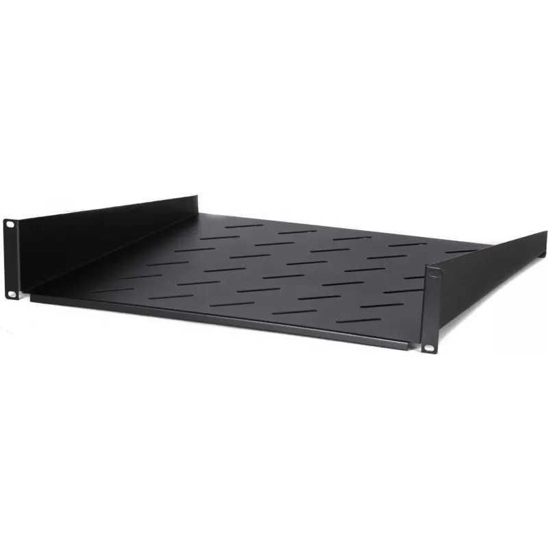 DSIT DS-FH2U450 Prateleira fixa 2U para armários de parede de 600 mm de profundidade, 450 mm de profundidade, preto