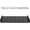 DSIT DS-FH60Wand Prateleira fixa 1U para armários de parede de 600 mm de profundidade, carga de 25 kg, preto