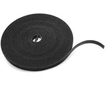 Fita adesiva de velcro DSIT 20 mm x 25 m preta