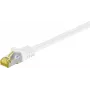 Cabo de rede DSIT RJ45 S/FTP PiMF com cabo CAT 7 branco - 1m