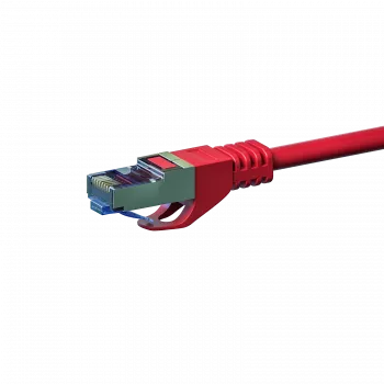 Cabo de rede DSIT CAT 6a LSOH - S/FTP - 1,50 m - vermelho (DC-6A5-015)