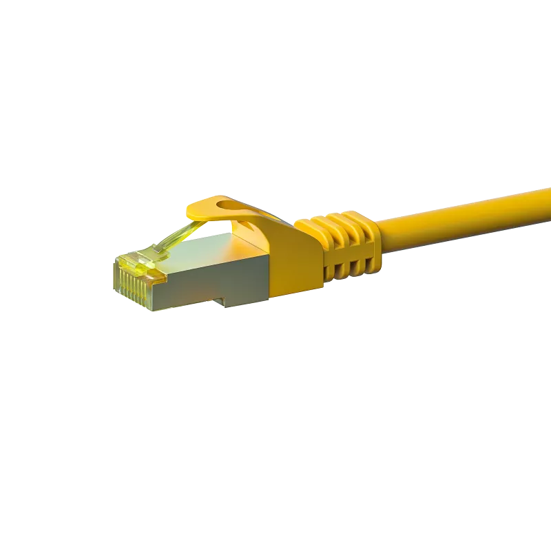 DSIT Cabo de rede Cat.7 S/FTP ficha RJ45 macho para ficha RJ45 macho, 5 m, Amarelo