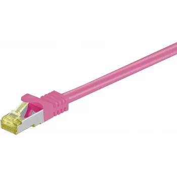 DSIT Cabo de rede Cat.7 S/FTP PiMF RJ45, Rosa, 5 m