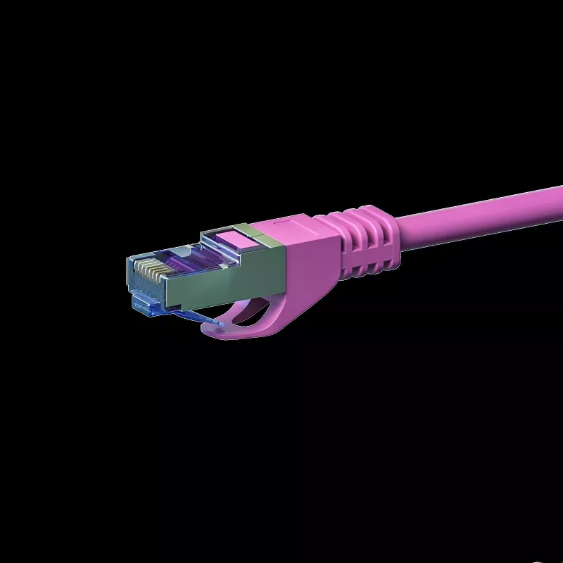 DSIT Cabo patch CAT 6a S/FTP LSOH, 1m, Rosa