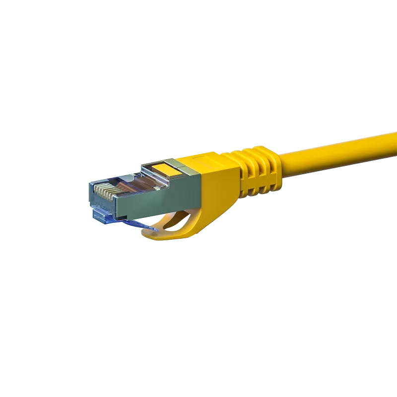 Cabo de rede patch DSIT CAT 6a S/FTP LSOH, 15 m, amarelo