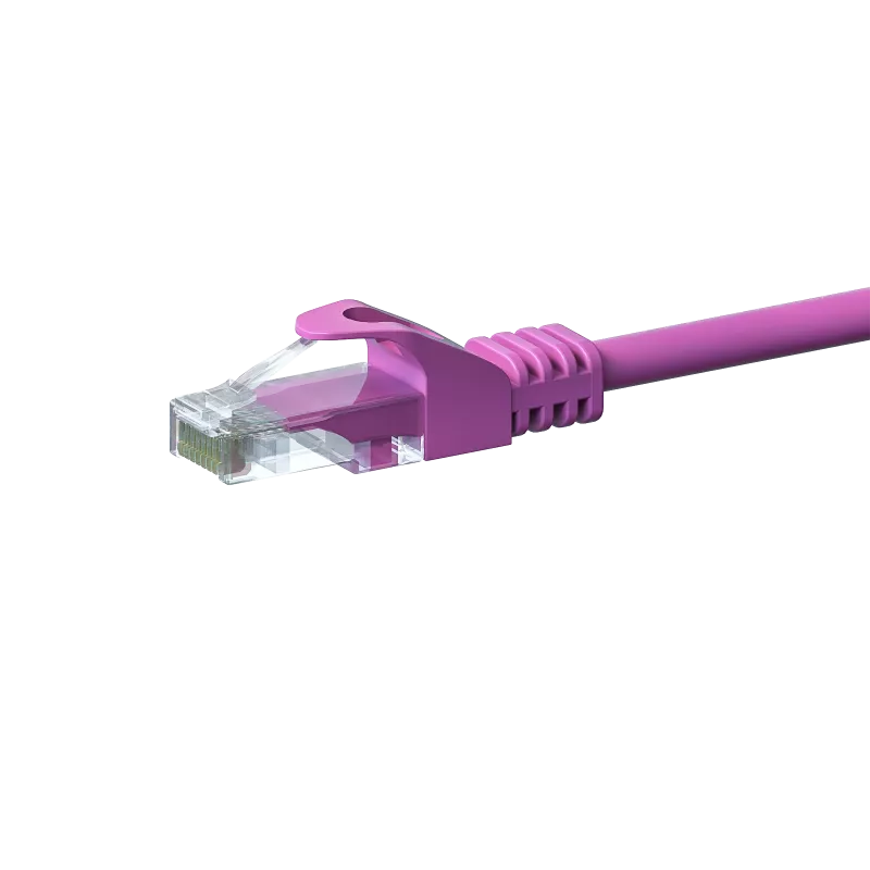 Cabo de rede DSIT CAT5e U/UTP, 1 m, rosa, 100% cobre (DC-59-010)