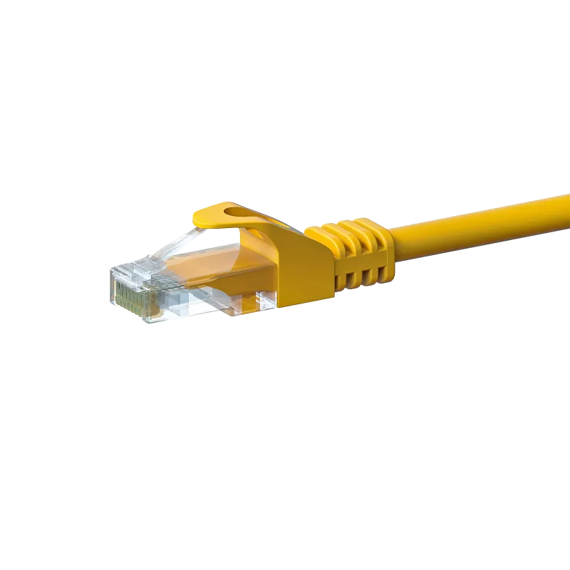 Cabo de rede DSIT CAT5e U/UTP, 3 m, amarelo, 100% cobre, RJ45, 1 Gbit/s