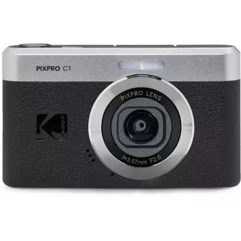Câmara digital compacta KODAK PixPro C1 preta com cartão SDHC de 16GB