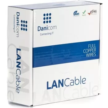 Cabo de instalação de rede DSIT DANICOM CAT6A S/FTP 50m LSZH Fca
