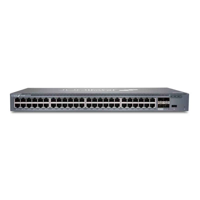 Switch gerido L3 Juniper Networks EX4000-48T de 48 portas 10/100/1000 com uplinks de 10G