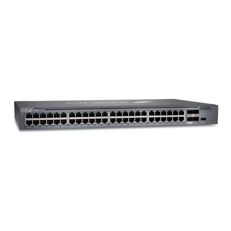 Switch gerido L3 Juniper Networks EX4000-48T de 48 portas 10/100/1000 com uplinks de 10G