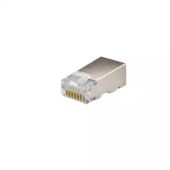 Conectores de rede DSIT FTP RJ45 CAT6 para cabos de condutor maciço - pack de 10