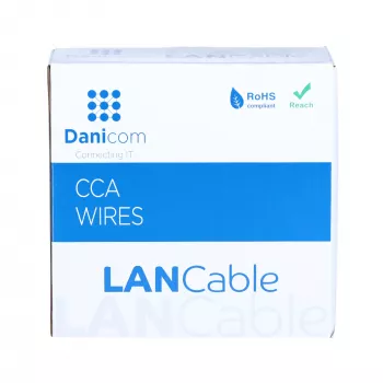 Cabo de rede DSIT CAT5e F/UTP 50m flexível cinzento CCA em bobina (DC-FTP5CCA50-GRY)