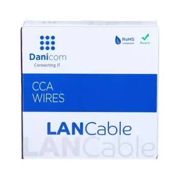 Cabo de rede DSIT CAT5e SF/UTP AWG 26/7 flexível 100 metros cinzento CCA