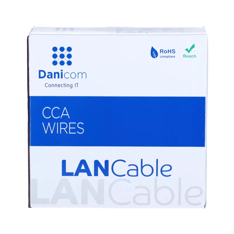 Cabo de rede DSIT CAT5e SF/UTP AWG 26/7 flexível 100 metros cinzento CCA