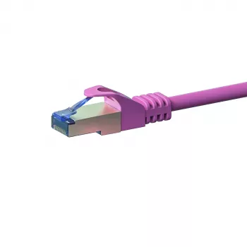 Cabo de patch de rede DSIT CAT 6a S/FTP LSOH, 15 m, rosa