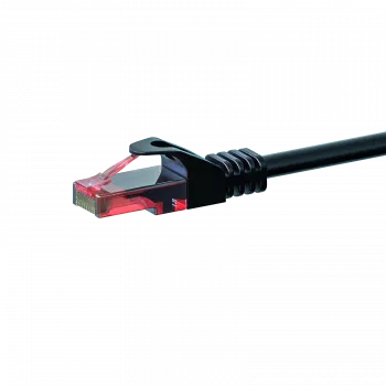 DSIT Cat6 U/UTP cabo patch Ethernet, 1 m, preto, 100% cobre (DC-60-010)
