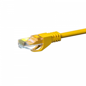 Cabo de patch Ethernet DSIT CAT 6 U/UTP, 0,5 m, amarelo, CCA