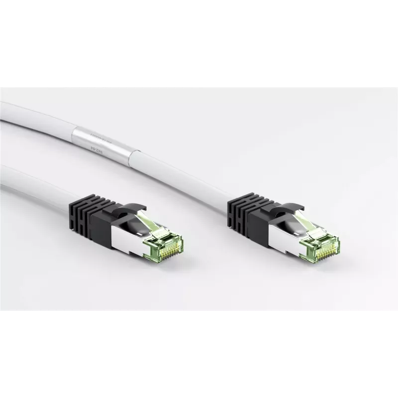 Cabo de rede DSIT RJ45 S/FTP PiMF CAT 8 branco 3 m