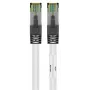 Cabo de rede DSIT RJ45 S/FTP PiMF com cabo bruto CAT 8 branco 1 m