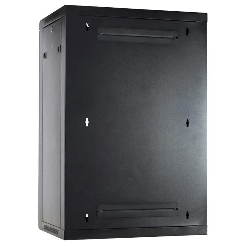 Armário servidor de parede DSIT 18U com porta metálica, 600x450x900 mm, preto