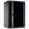 Armário servidor de parede DSIT 27U com porta de vidro, 600x600x1300 mm, preto