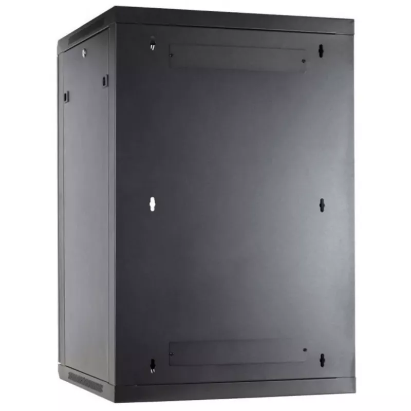 Armário servidor de parede DSIT 27U com porta de vidro, 600x600x1300 mm, preto