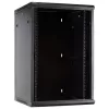 Armário servidor de parede DSIT 27U com porta de vidro, 600x600x1300 mm, preto