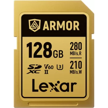 Lexar Professional ARMOR GOLD 128GB SDXC UHS-II V60 cartão de memória (LSDAMGL128G-RNNNG)