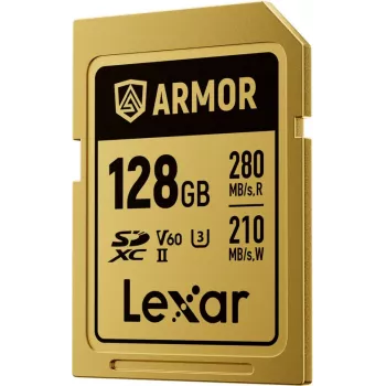 Lexar Professional ARMOR GOLD 128GB SDXC UHS-II V60 cartão de memória (LSDAMGL128G-RNNNG)