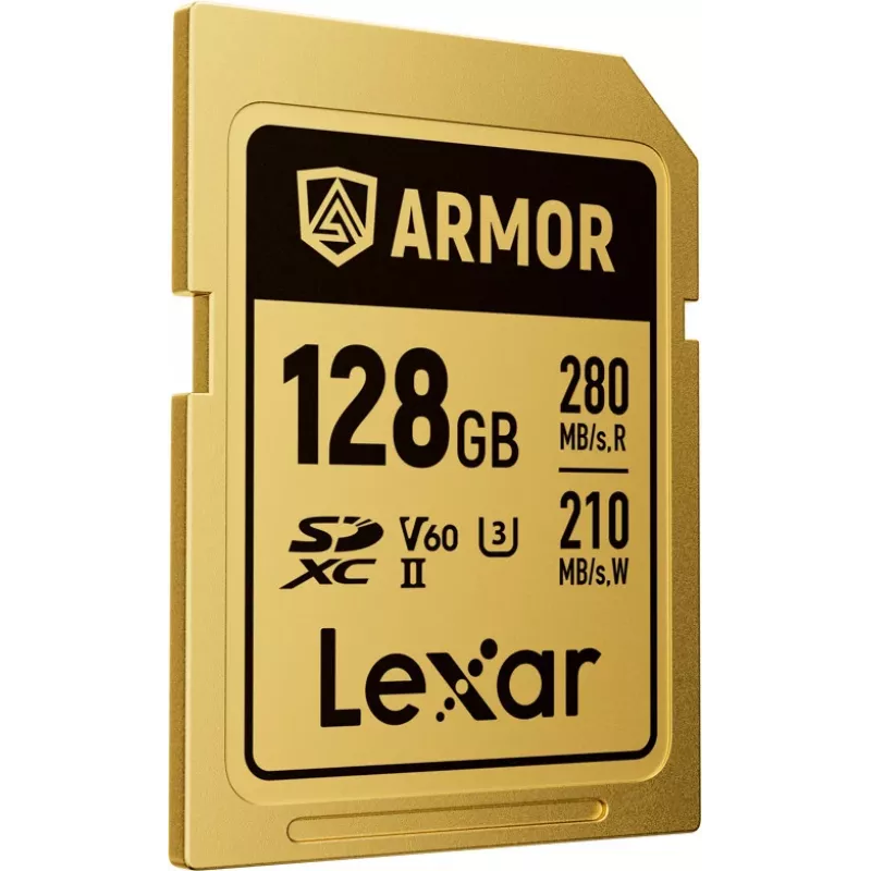 Lexar Professional ARMOR GOLD 128GB SDXC UHS-II V60 cartão de memória (LSDAMGL128G-RNNNG)